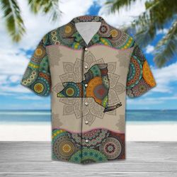 Awesome New York Mandala Hawaiian Shirt Summer Button Up
