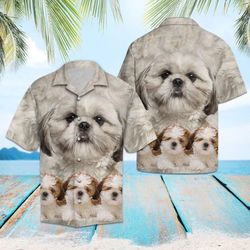Awesome Shih Tzu Hawaiian Shirt Summer Button Up