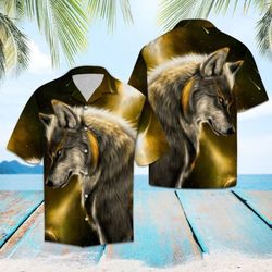 Awesome Wolf Hawaiian Shirt Summer Button Up 2
