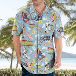 Back To The Future Pattern Hawaiian Shirt