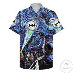 Batman Starry Night Theme Hawaiian Shirt