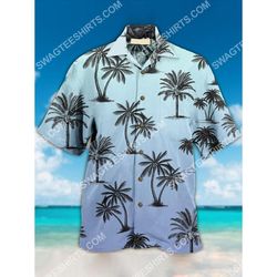 Beach And Coconut Tree All Over Printing Hawaiian Shirt