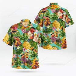 Bert And Ernie Pineapple Tropical Hawaiian Shirt