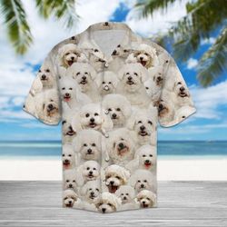 Bichon Frise Hawaiian Shirt Summer Button Up