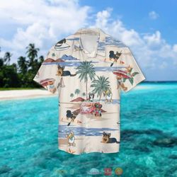 Black Poodle Summer Beach Hawaiian Shirt