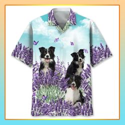 Border Collie Lavender Hawaii Shirt