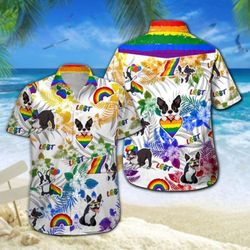 Boston Terrier Lgbt Hawaiian Shirt Summer Button Up