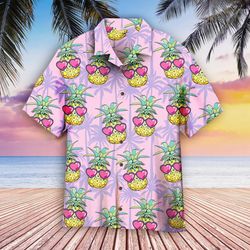 Funny Pineapple Tropical Trendy Tropical Shirt, Holiday Shirt, Casual Shirt, Short Sleeves Shirt