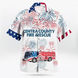 Central County Fire Rescue, Missouri 4Th Of July, Tropical Shirt Youth