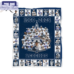 1960 - 2024 Dallas Cowboys Legends Fleece Blanket