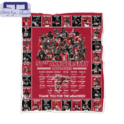 NFL Atlanta Falcons 57th Anniversary 1996 - 2023 Thank You For The Memories Quilt, Fleece Blanket, Sherpa Fleece Blanket