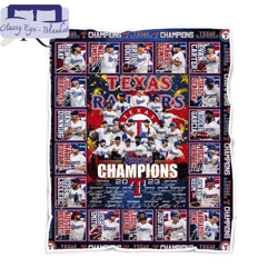World Series Champions 2023 Texas Rangers Fleece Blanket