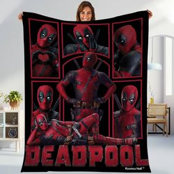 Deadpool Marvel Blanket  Deadpool Wade Wilson Blanket  Deadpool Avengers Superhero Throw Blanket for Bed Couch Sofa 1