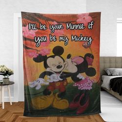 Custom Name Mickey and Minnie Sherpa Fleece Quilt Blanket BL2424 - Wisdom Teez.jpg