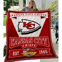 Kansas City Chiefs Sherpa Fleece Quilt Blanket BL0869 - Wisdom Teez.jpg