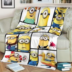 minions despicable me sherpa fleece quilt blanket