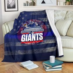 New York Giants American Football Team Sherpa Fleece Quilt Blanket