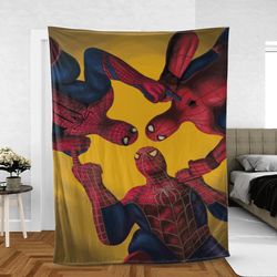 Spider Man Into the Spider Verse Marvel Comics Fan Sherpa Fleece Quilt Blanket