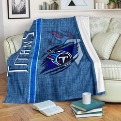 Tennessee Titans American Football Team Sherpa Fleece Quilt Blanket
