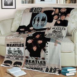 The Beatles Thank You For The Memories Sherpa Fleece Quilt Blanket