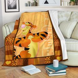 Tigger Tiger Sherpa Fleece Quilt Blanket