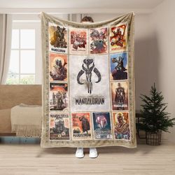 The Mandalorian Blanket | Bedroom Decor | Mandalorian Blanket Couch Sofa Bedding | The Mandalorian Merch