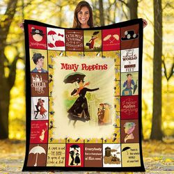 Mary Poppins Fleece Blanket | Mary Poppins Bert Blanket for Bed Couch Sofa