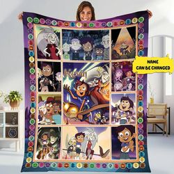 Personalized The Owl House Fleece Blanket | Magic Kingdom The Owl House Blanket | Edalyn Clawthorne Blanket