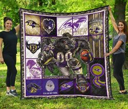 Baltimore Ravens Sherpa Fleece Quilt Blanket BL0208