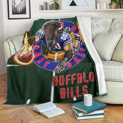 Buffalo Bills American Football Team Sherpa Fleece Quilt Blanket BL3339