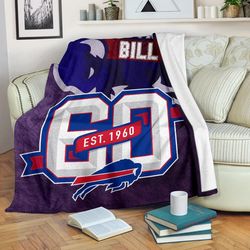 Buffalo Bills American Football Team Sherpa Fleece Quilt Blanket BL3340
