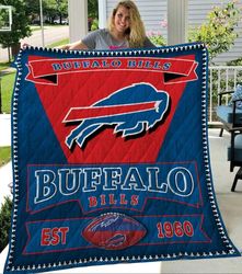 Buffalo Bills Sherpa Fleece Quilt Blanket BL0218