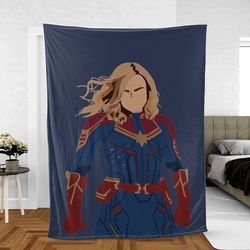 Captain Marvel Marvel Comics Art Fan Sherpa Fleece Quilt Blanket BL1844