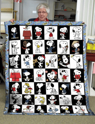 Cartoon Character Snoopy Quilt Sherpa Fleece Quilt Blanket BL2101 - Wisdom Teez.png