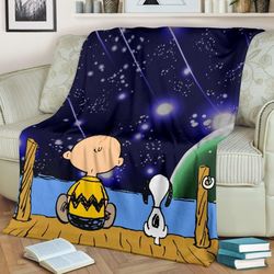 Charlie And Snoopy Sherpa Fleece Quilt Blanket BL2094