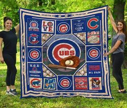 Chicago Cubs Sherpa Fleece Quilt Blanket BL0084