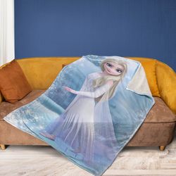Disney Elsa Frozen Sherpa Fleece Quilt Blanket BL1437