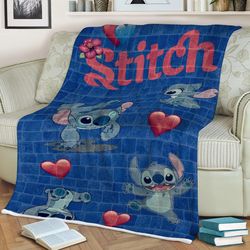 Disney Lilo And Stitch Sherpa Fleece Quilt Blanket BL1488