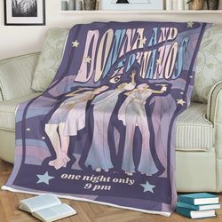Donna And The Dynamos Concert Poster Christmass Lover Sherpa Fleece Quilt Blanket BL1426