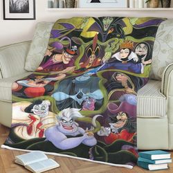 Favorite Villains Disney Sherpa Fleece Quilt Blanket BL1726