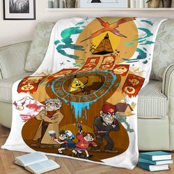 Funny Gravity Falls Disney Comedy Animated Television Seriess Lover Sherpa Fleece Quilt Blanket BL2460