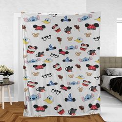 Funny Mickey Mouse Sherpa Fleece Quilt Blanket BL1821