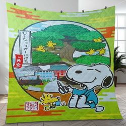 Funny Snoopy Love Bonsai Peanuts Cartoon Sherpa Fleece Quilt Blanket BL2490