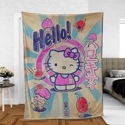 Hello Kitty Cute Lover Sherpa Fleece Quilt Blanket BL1651