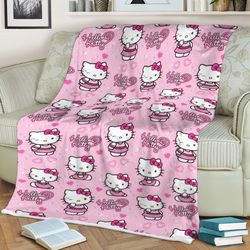 Hello Kitty Lover Sherpa Fleece Quilt Blanket BL1432