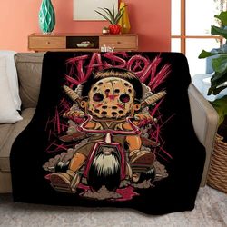 Jason Voorhees Horror Characters Sherpa Fleece Quilt Blanket BL1184