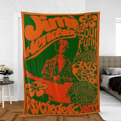 Jimi Hendrix Axes Bold as Love Music Legends Lover Sherpa Fleece Quilt Blanket BL1723