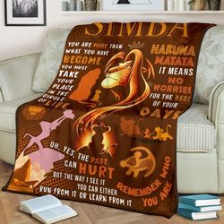 Lion King Quotes Simba Sherpa Fleece Quilt Blanket BL1975