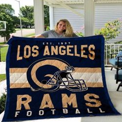 Los Angeles Rams Sherpa Fleece Quilt Blanket BL0046