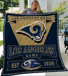 Los Angeles Rams Sherpa Fleece Quilt Blanket BL0984